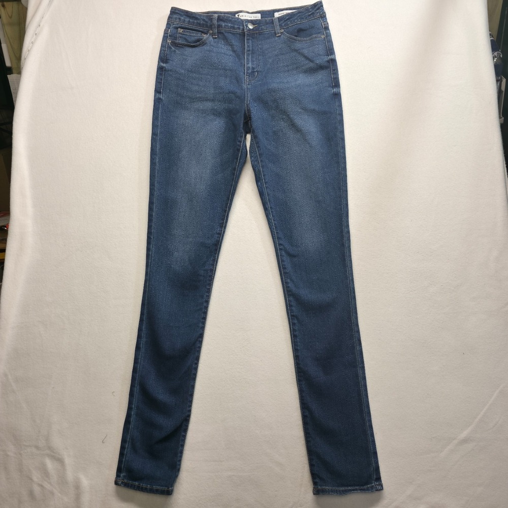 American Tall Georgia High Rise Skinny Tall Denim Blue Jeans Size 32/37